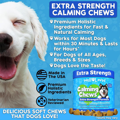 Extra strength behavior support dog supplements imported from the USA