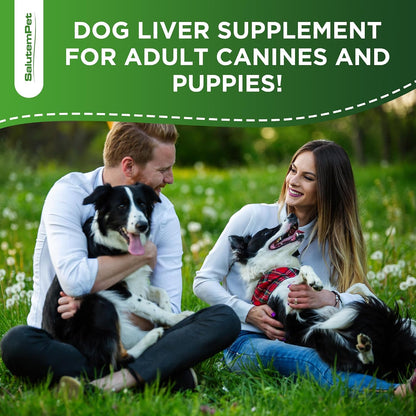 Premium pet health liquid supplement for canine detoxification and vitality.