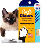 Soft Claws cat nail caps medium clear front view packaging