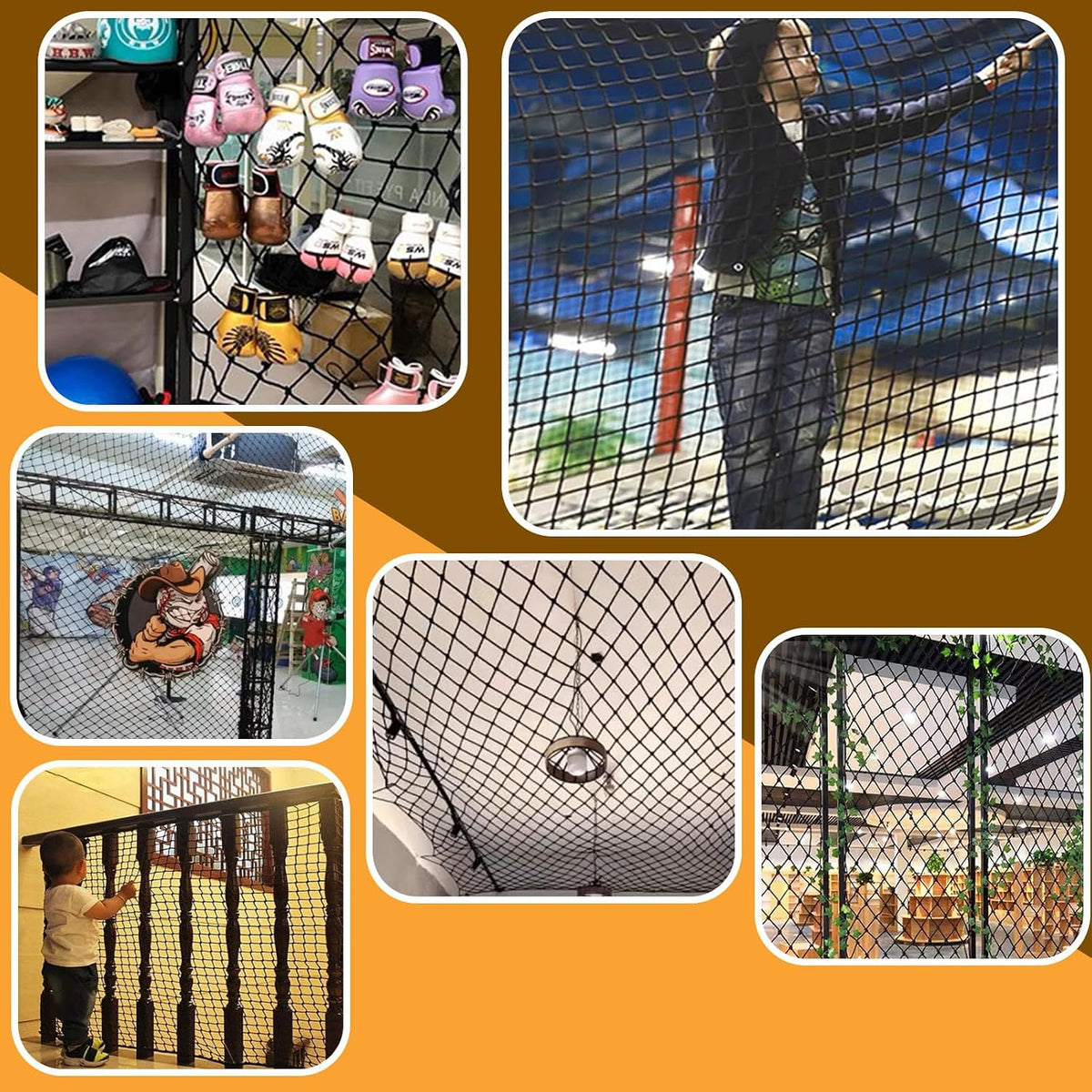 Folded Harernet safety rope net package