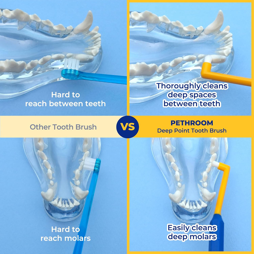 Pethroom toothbrush packaging and product details