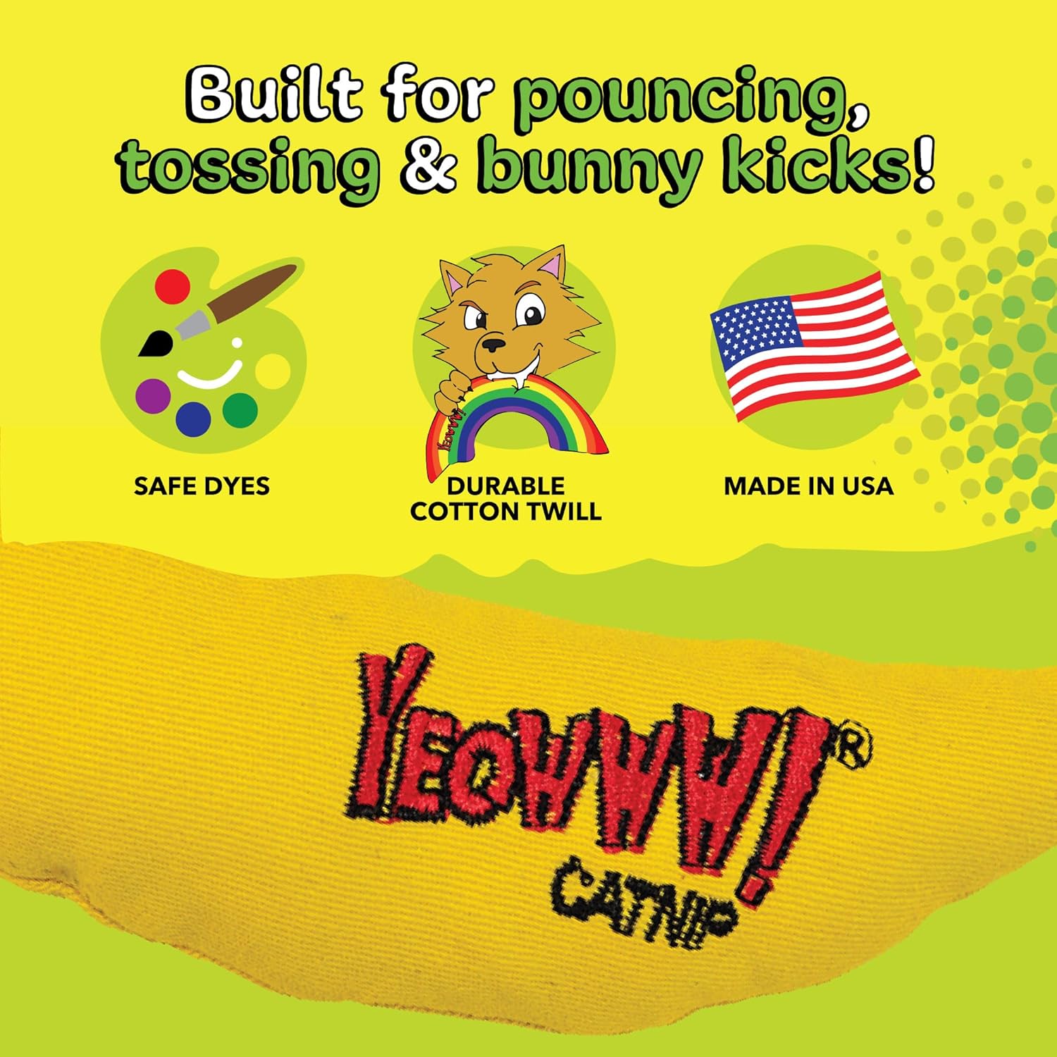 Package containing Yeowww! banana cat toy