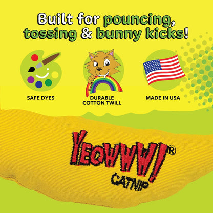 Package containing Yeowww! banana cat toy