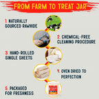 Stain free natural rawhide bones for medium to giant dogs