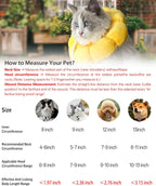 Soft adjustable Elizabethan E collar yellow sunflower design for small dogs