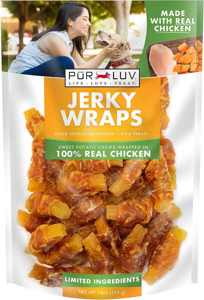 Pur Luv Chicken Jerky Dog Treats, Made with 100% Real Chicken Breast, 16 Ounces, Healthy, Easily Digestible, Long-Lasting, High Protein, Satisfies Dog's Urge to Chew - Image 10