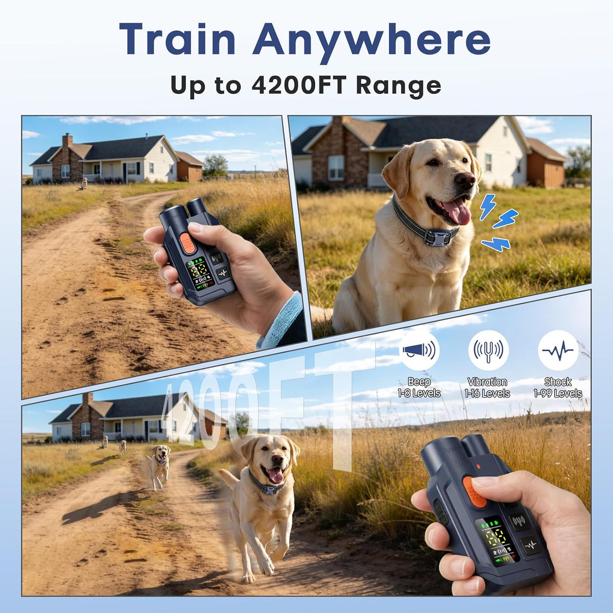 Close up of Pupkids shock collar contact points and receiver