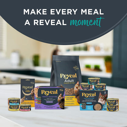 Reveal tuna cat treats 12 pack box layout