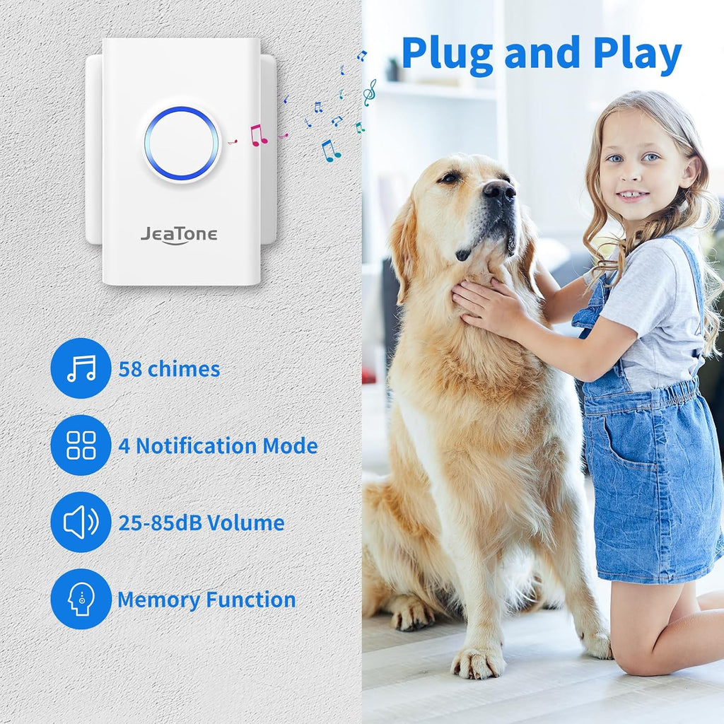 Two pack white JeaTone potty training buttons