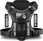Service Dog Harness, Reflective Dog Vest Harness with 5 PCS Patches, Adjustable Soft Oxford Pet Harness, Inner Layer Mesh, Easy to Control for Dogs (All-RED, Small (Pack of 1)) - Image 10