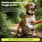 Hypoallergenic plant based dog wipes with pearl texture for efficient paw cleaning.