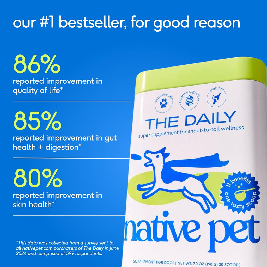 Native Pet dog supplement packaging details