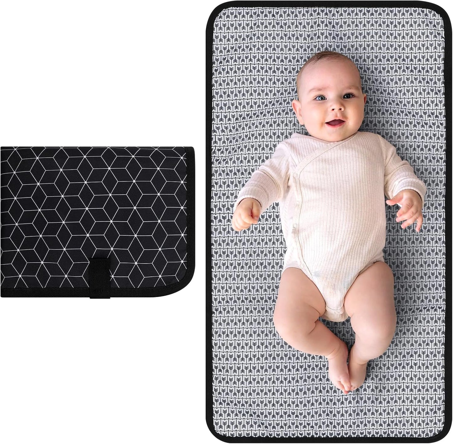 Accmor portable diaper changing pad black front view