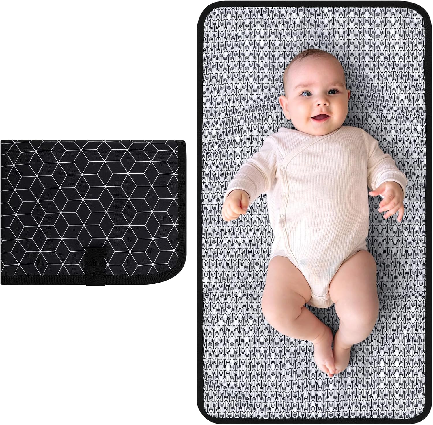 Accmor portable diaper changing pad black front view