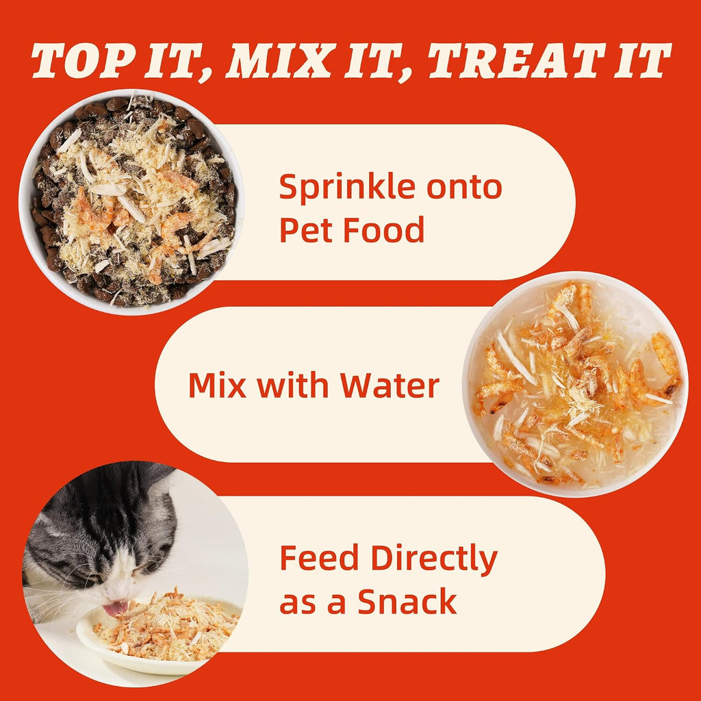 Low calorie freeze dried raw pet treats for indoor cat coat care