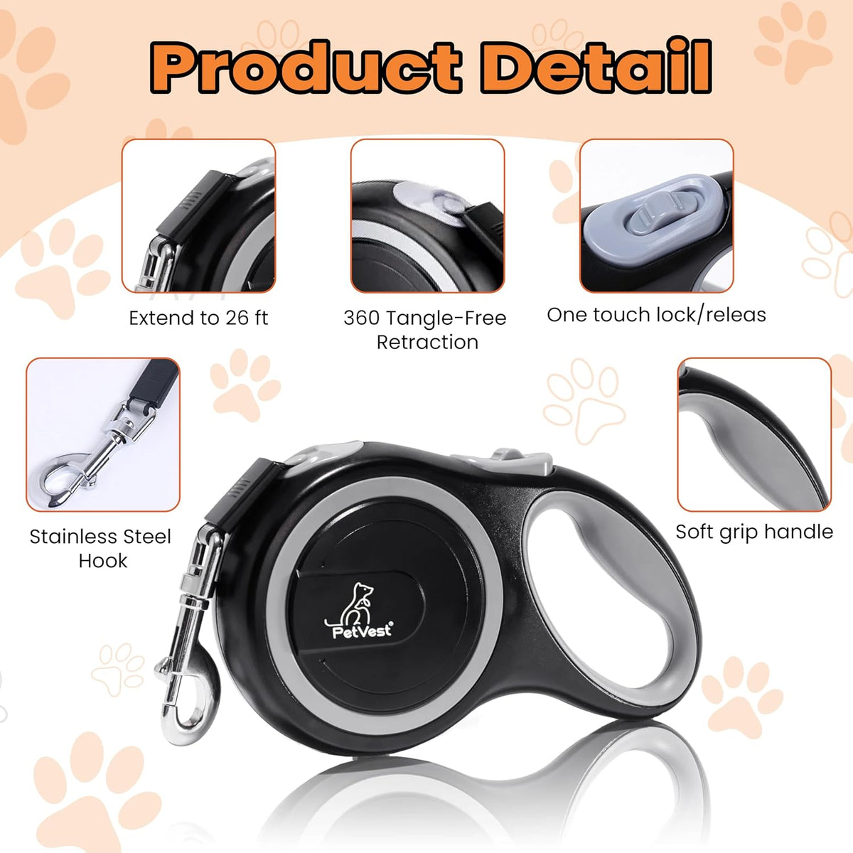 Heavy duty nylon tape extended for dog walking