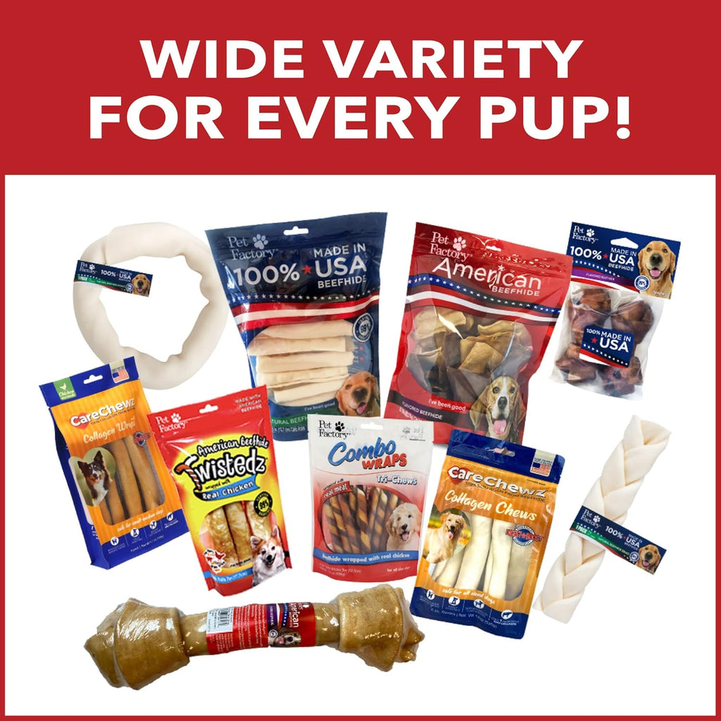 Pet Factory American Beefhide 4-5" Knotted Bones Dog Chew Treats - Chicken Flavor, 4 Count/1 Pack - Image 9