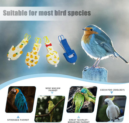 Breathable cotton parrot diaper suit showing waterproof pouch depth