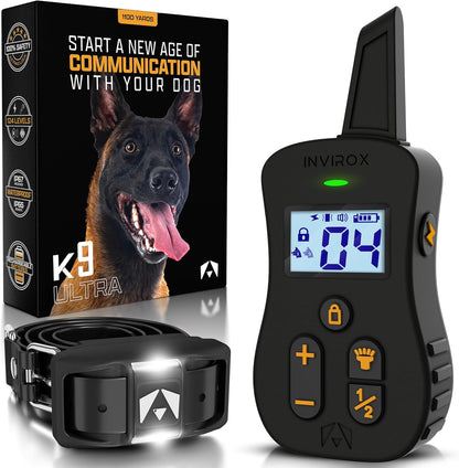 Invirox Ultra K9 Dog Training Collar with remote front view