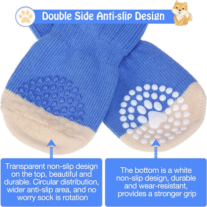 Scenereal dog socks for hardwood floor traction