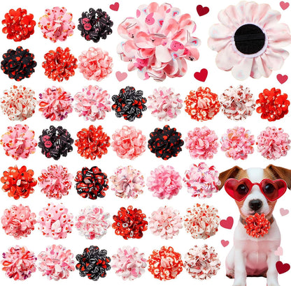 Huhumy 50 Pcs Patriotic Dog Collar Flowers Bulk 4th of July Star Dog Bowtie Flower Grooming Charms Accessories for Pets Collar Attachment Embellishment Independence Day 250th Anniversary Party Costume - Image 11