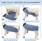 Pelukoa male dog neuter suit showing customizable toilet cutout area