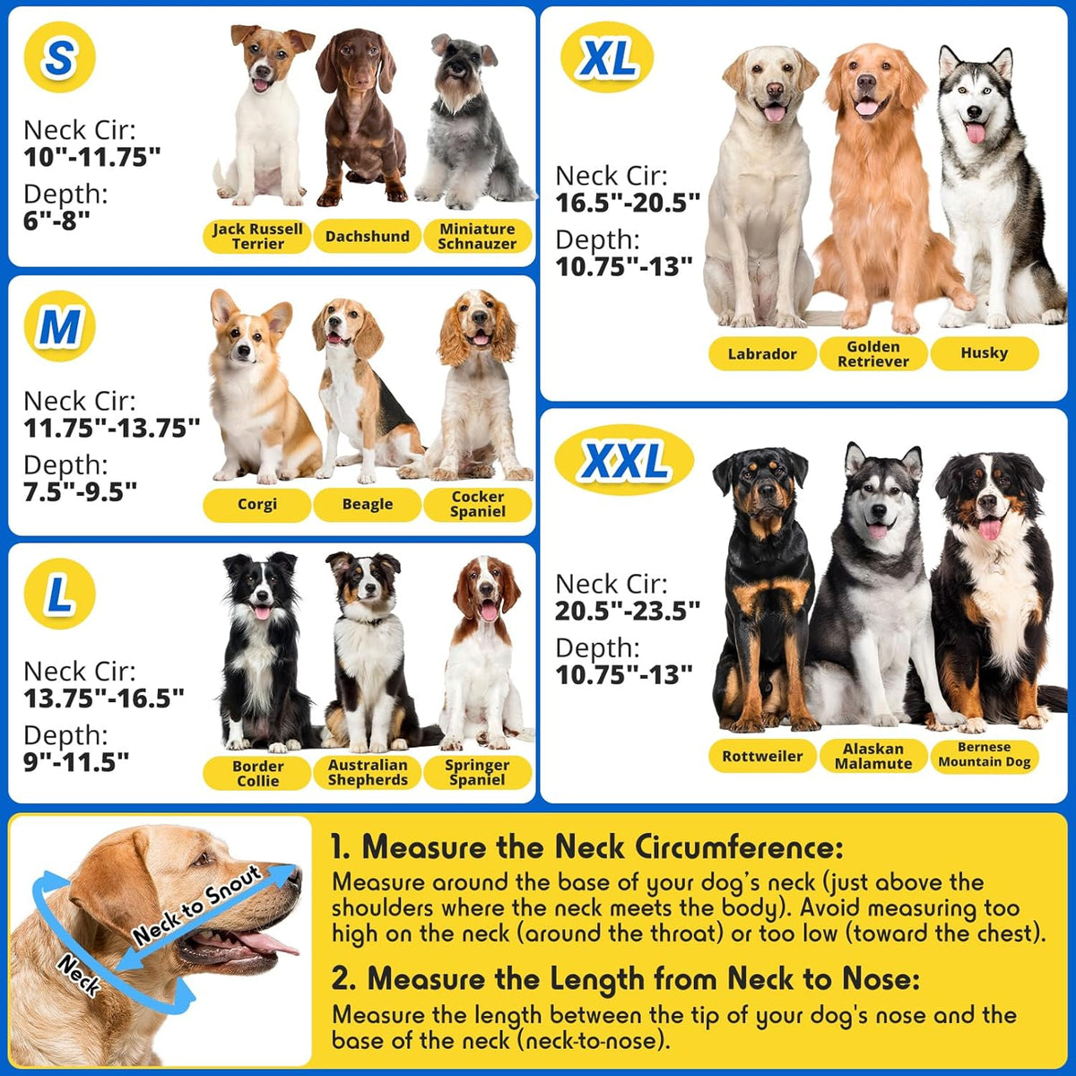 Anti licking dog recovery cone in extra large size for large breeds