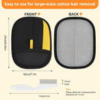 SAWMONG pet grooming mitt removing shedding fur from a dog