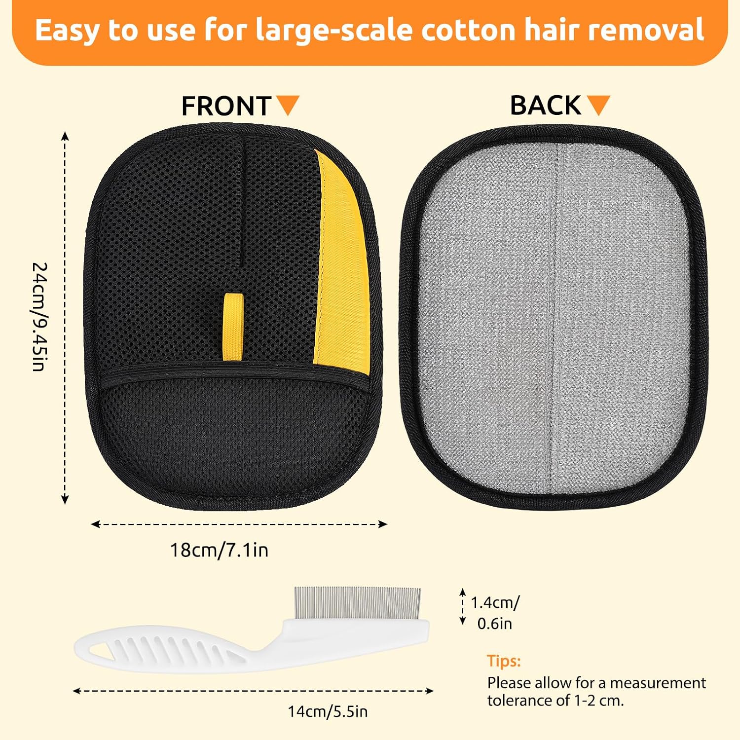 SAWMONG pet grooming mitt removing shedding fur from a dog