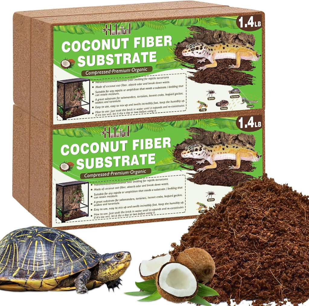 Halatool 1.4LB Coconut Fiber Substrate for Reptile Bedding, Natural Compressed Coconut Husk Substrate for Snake Tarantula Enclosure Tortoises Habitat Spider Leopard Gecko Tank - Image 10