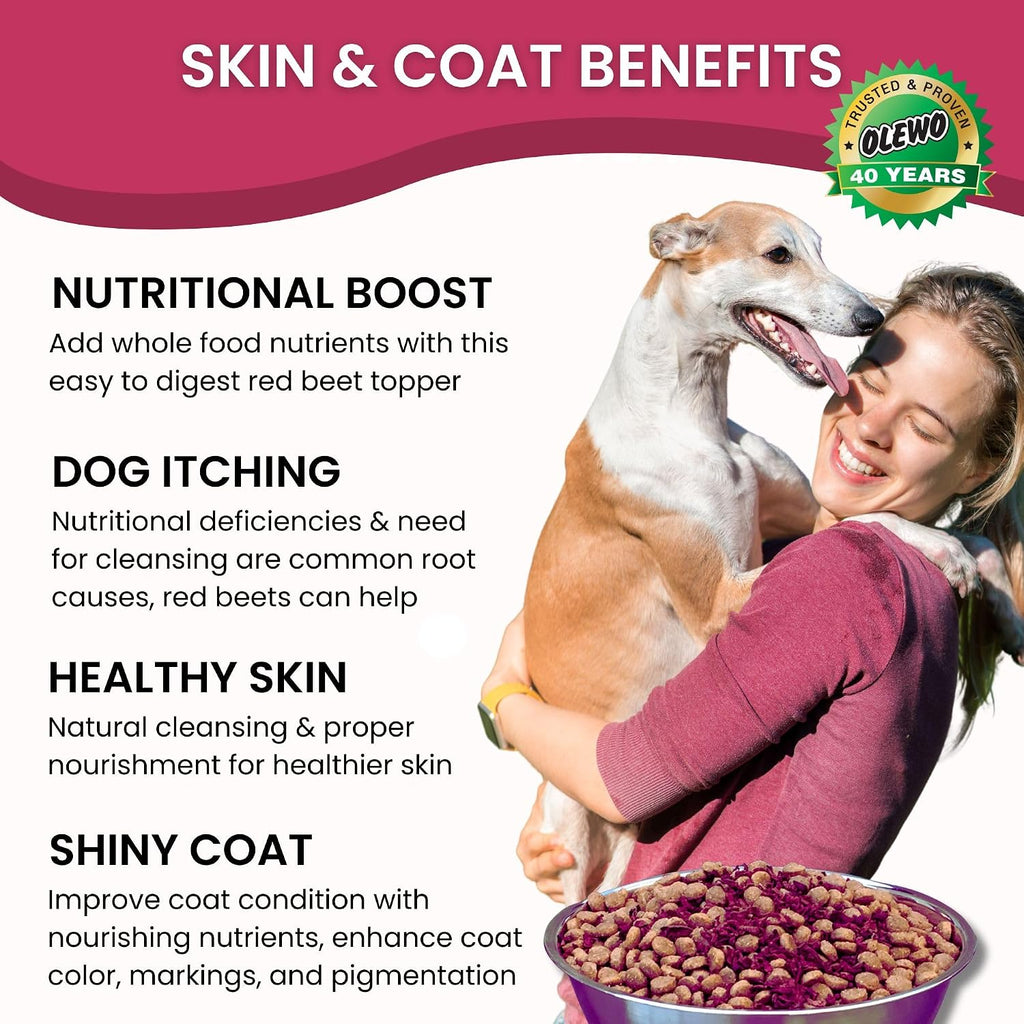 Premium non GMO single ingredient dehydrated table beets for pet wellness