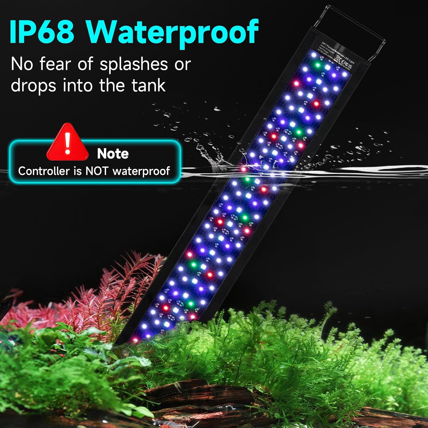 Fishkeeper extendable bracket system assembly instructions on a planted aquarium