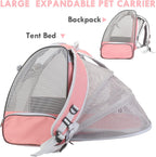 SSAWcasa expandable pet backpack side view with mesh windows