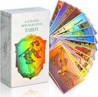 MagicSeer rainbow holographic tarot cards deck front view