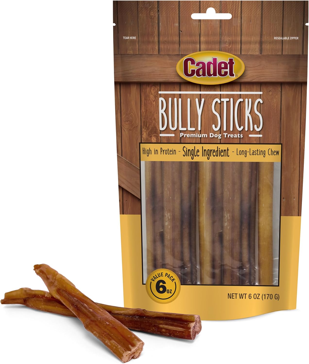 Cadet Bully Sticks for Small Dogs, All-Natural Beef Pizzle, Rawhide-Free Long-Lasting Dog Chews for Aggressive Chewers, 1 Pound - Image 13