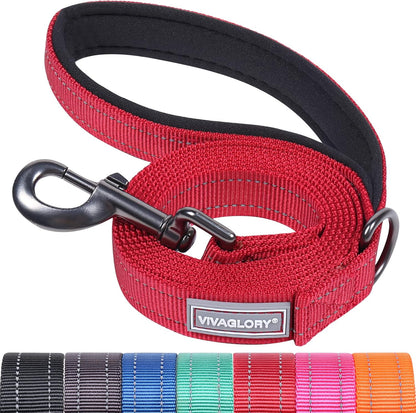 VIVAGLORY Dog Leash Dailyx Pet Leash with Soft Padded Handle for Training & Walking, Heavy Duty & Double Layer Nylon for Pet Puppy Collar, 3ft x 1in, Black - Image 15