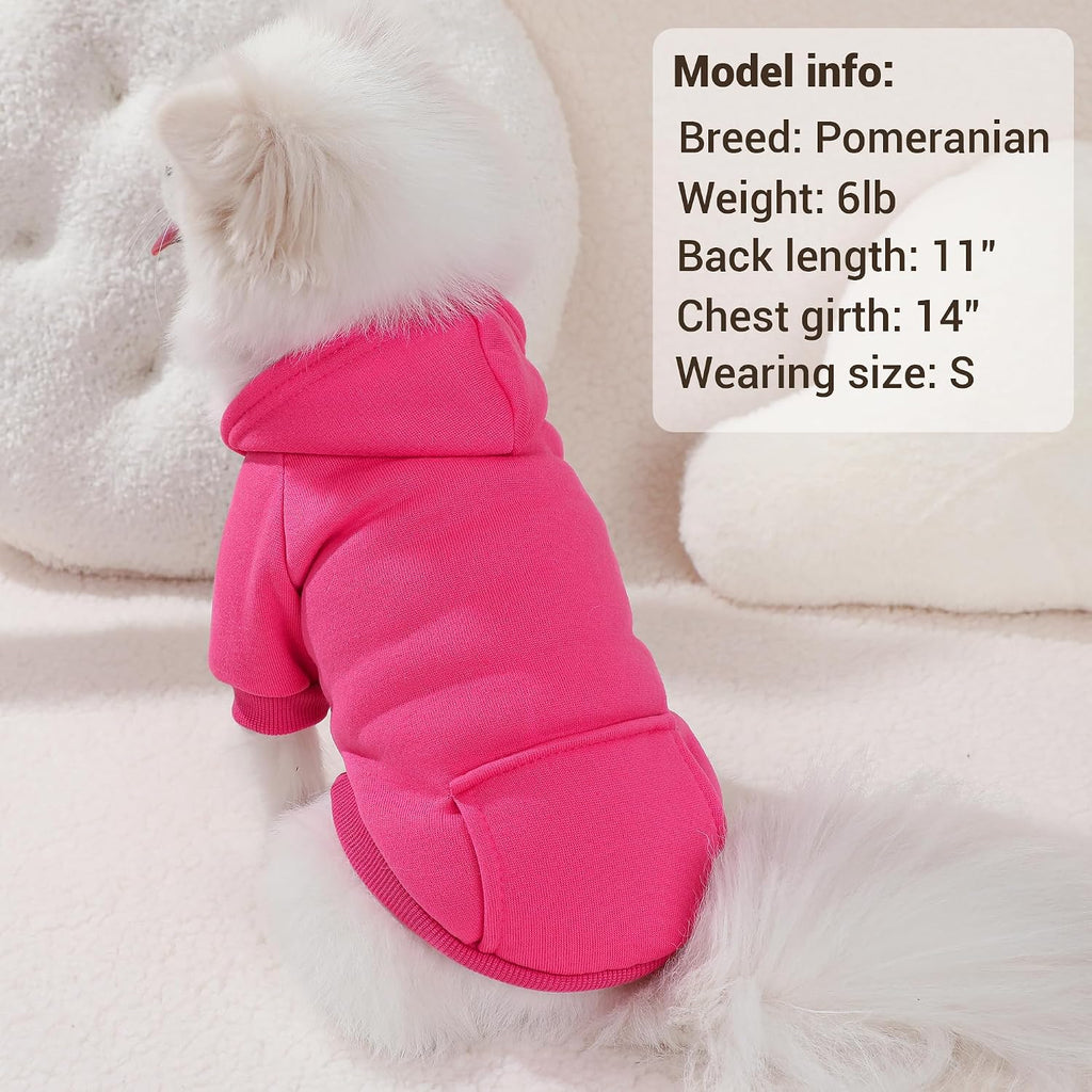 Simcapy classic warm pet jacket hood details for small puppies