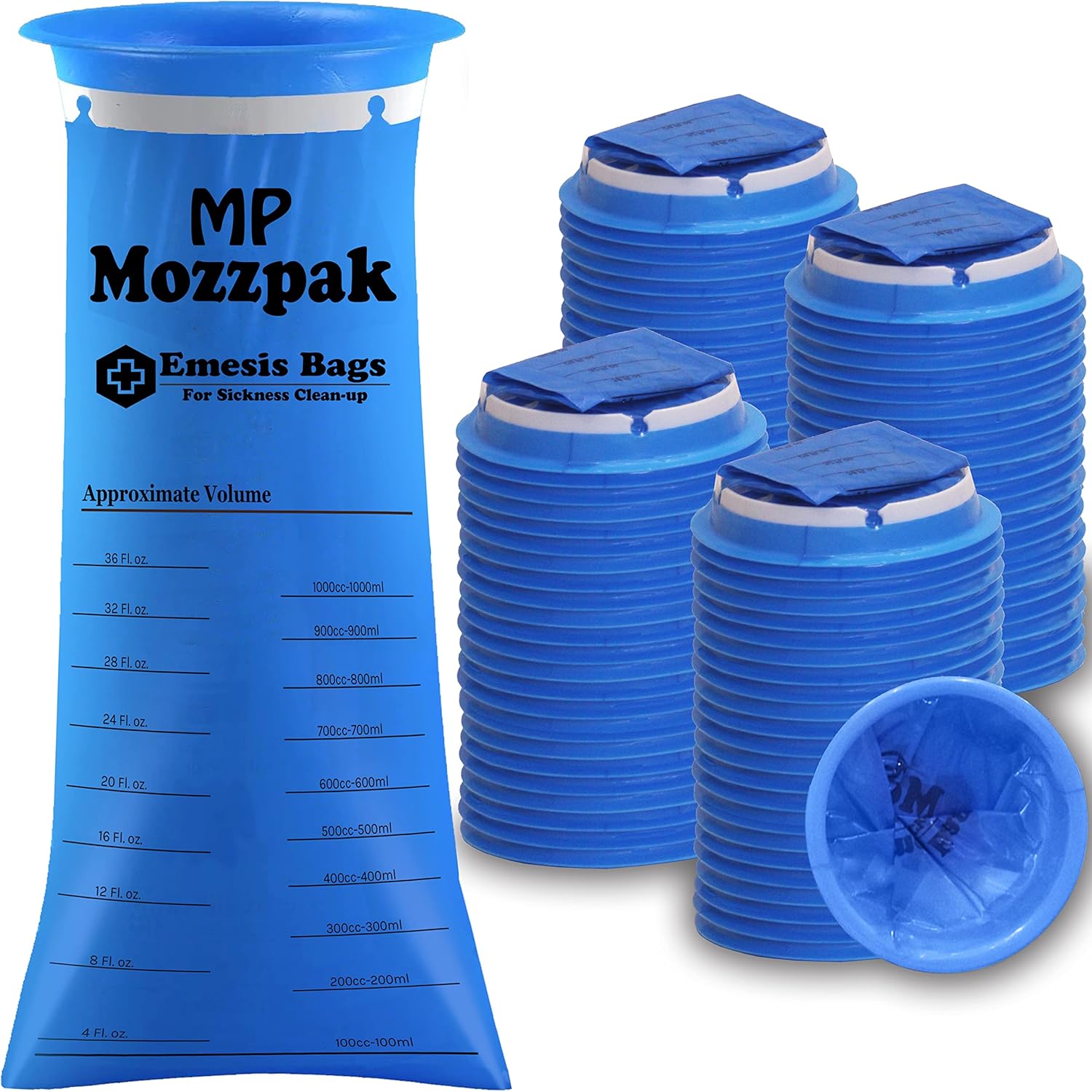 MP MOZZPAK disposable vomit bags 100 pack front view