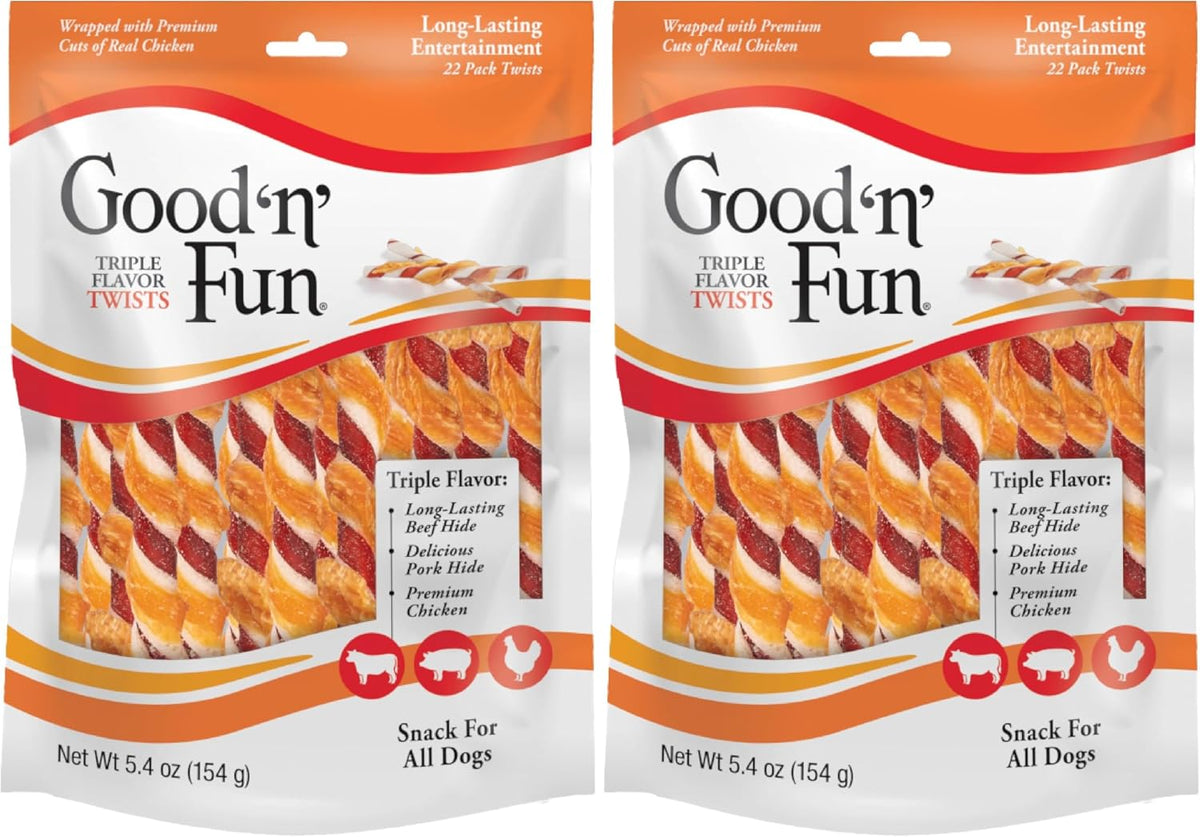 Good 'n' Fun Twists Long-Lasting Dog Treat, With Real Proteins, Beef Hide and Premium Chicken, Supports Dental Health, Mental Stimulation, 70 count - Image 15