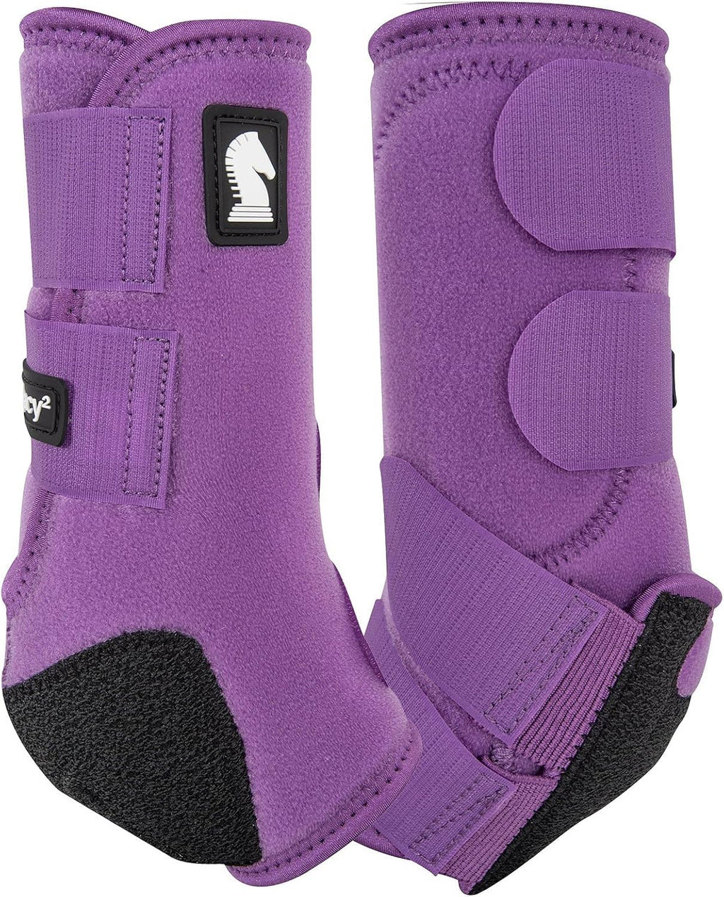 Close up view of the perforated neoprene material on the Classic Equine Legacy2 front boots.
