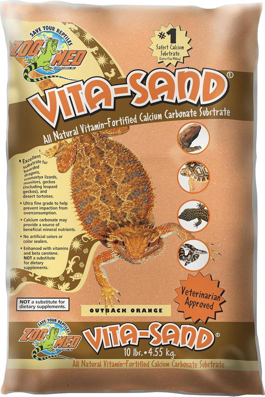 Zoo Med Vita Sand Outback Orange 10 Pound bag front view