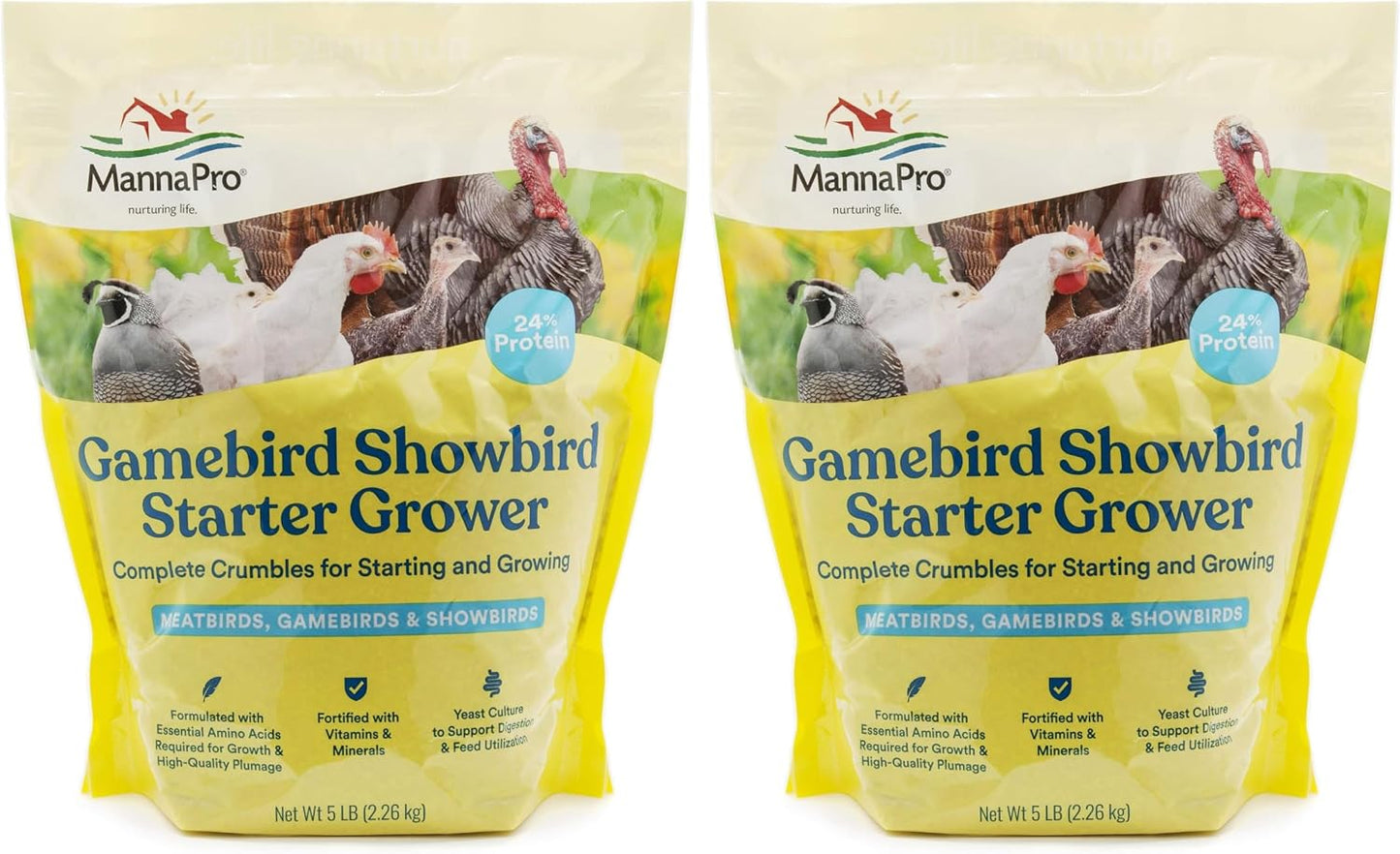 Manna Pro Gamebird & Showbird Crumbles - Premium Poultry Feed for Chickens, Ducks, Gamebirds, Turkeys & Bantams - Fortified with Vitamins & Minerals - Healthy Complete Diet - 5 lb Bag - Image 11
