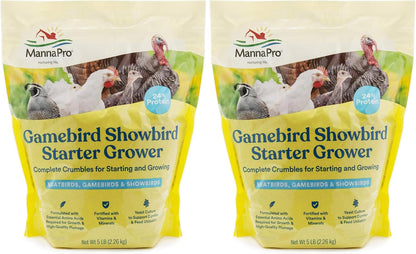 Manna Pro Gamebird & Showbird Crumbles - Premium Poultry Feed for Chickens, Ducks, Gamebirds, Turkeys & Bantams - Fortified with Vitamins & Minerals - Healthy Complete Diet - 5 lb Bag - Image 11