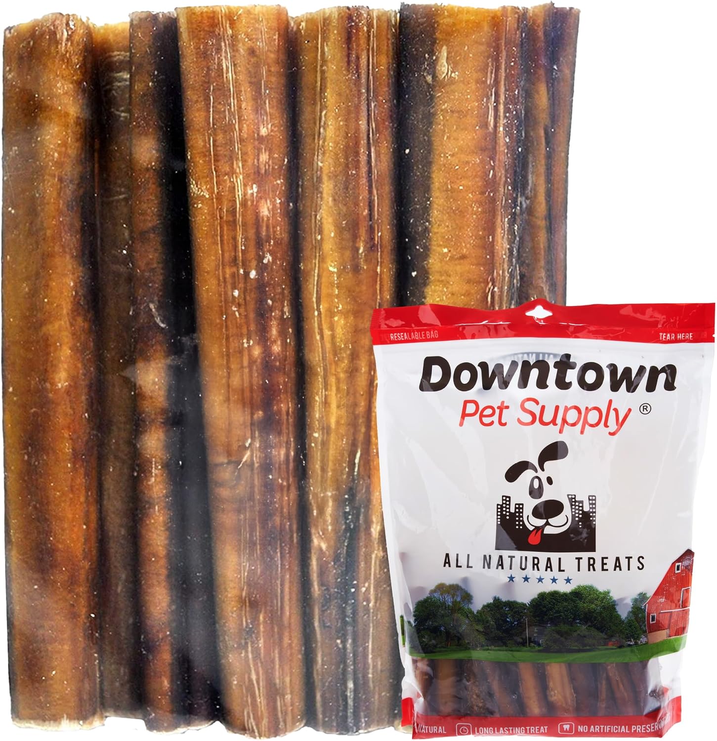 Downtown Pet Supply Jumbo Bully Sticks for Dogs - Natural Beef Chews, Low-Odor & Rawhide-Free, Long Lasting Dog Treats for Aggressive Chewers - Healthy, Safe & Delicious Chews Dogs Love (6" 5 Pack) - Image 11