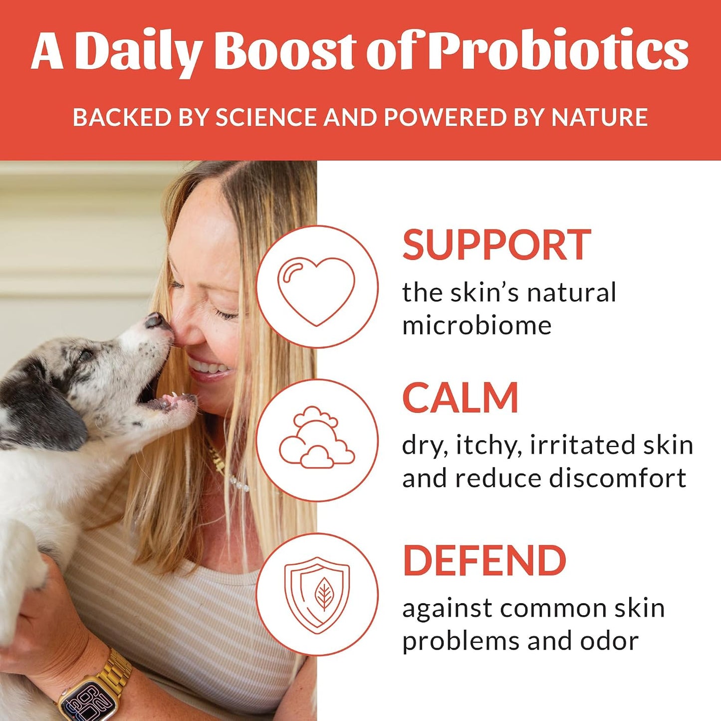 Skout's Honor imported pet skin treatment spray applied to hot spots and irritated paws