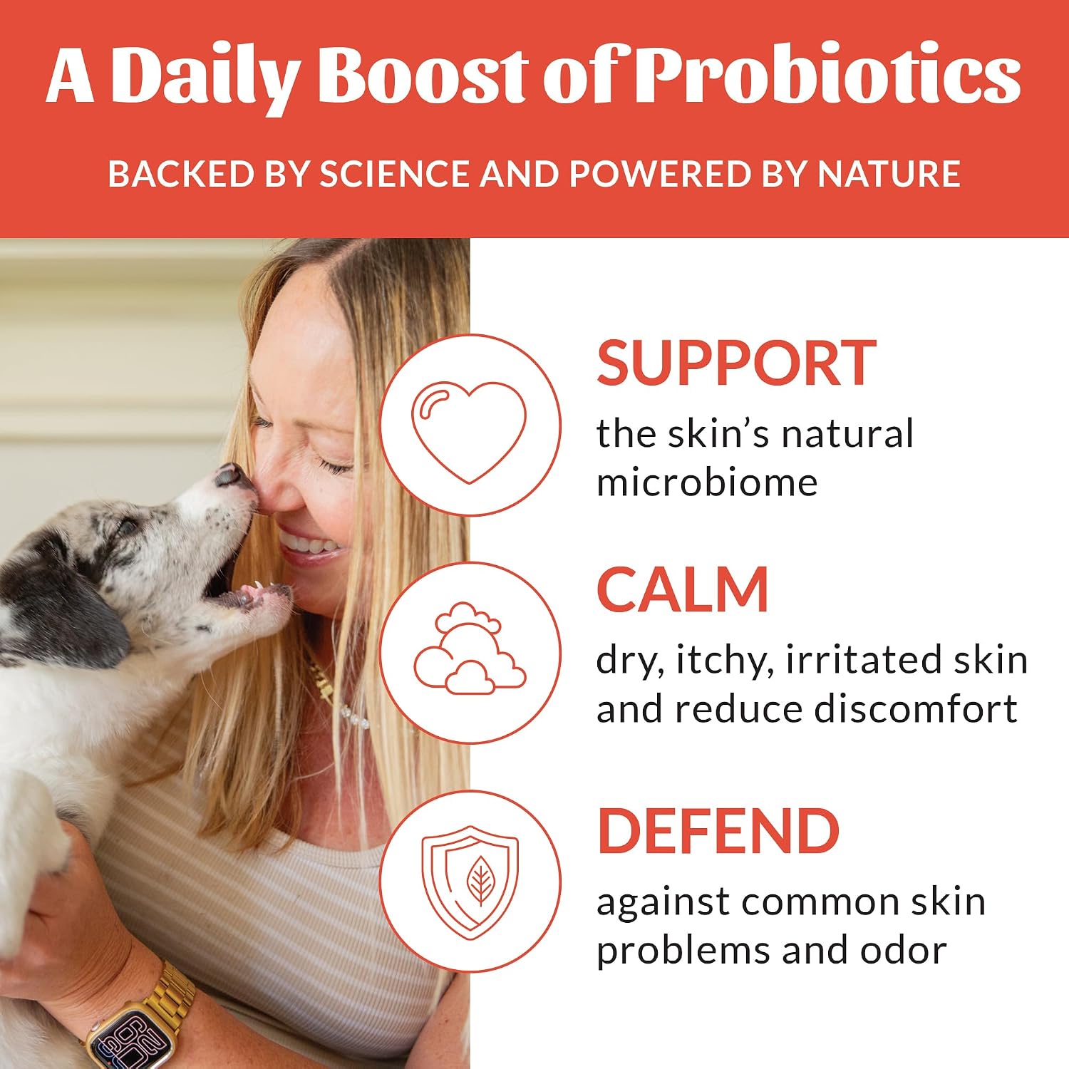 Skout's Honor imported pet skin treatment spray applied to hot spots and irritated paws