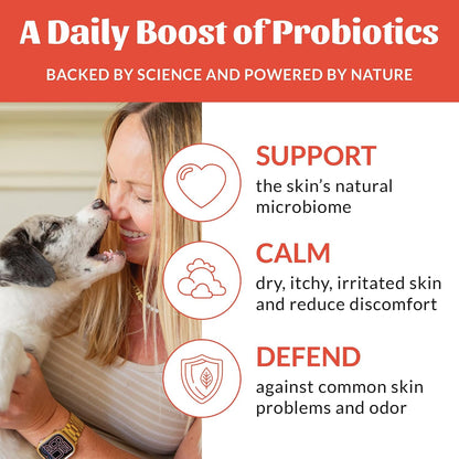 Skout's Honor imported pet skin treatment spray applied to hot spots and irritated paws