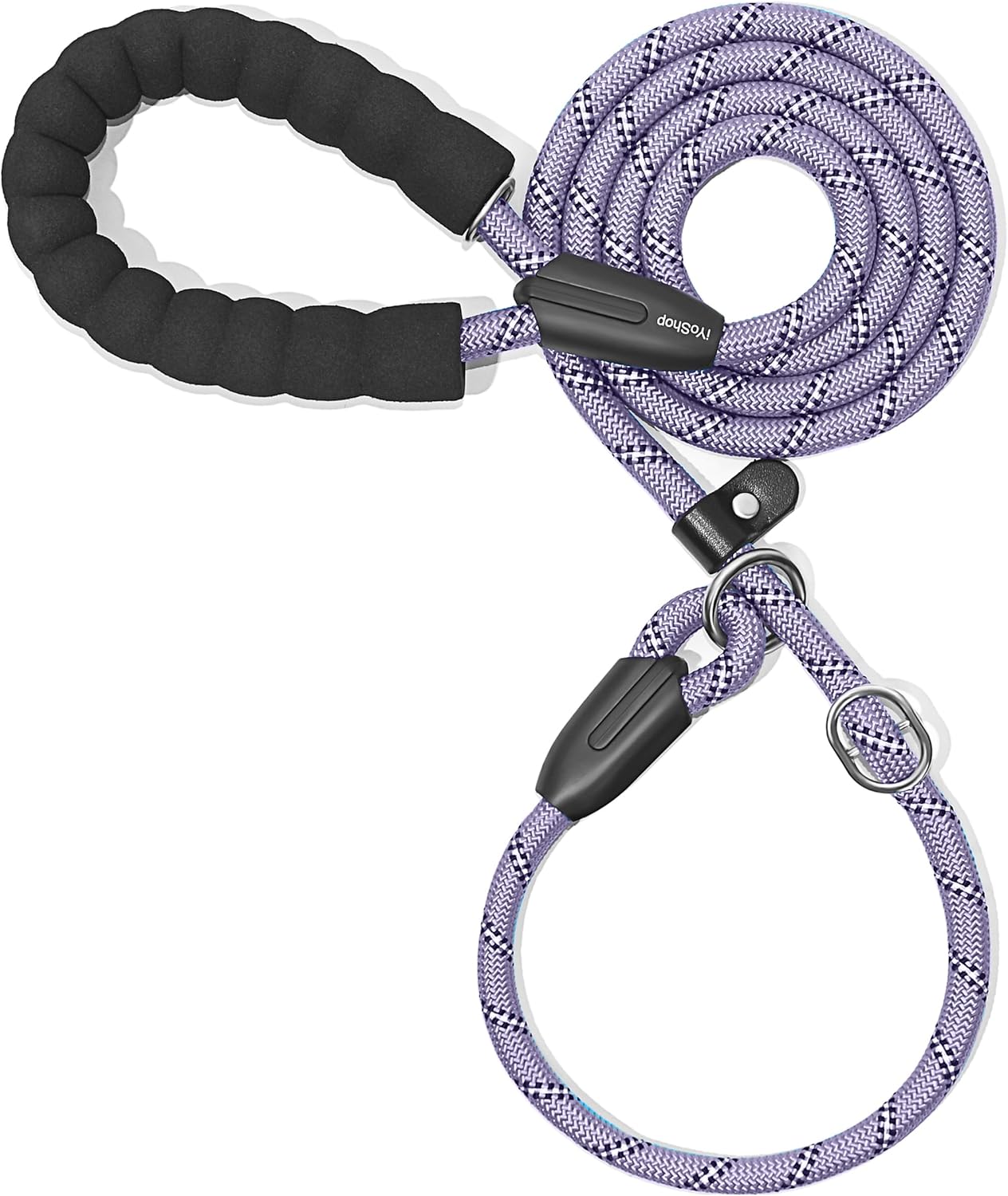Authentic iYoShop professional dog handler lead with secure grip handle configuration.