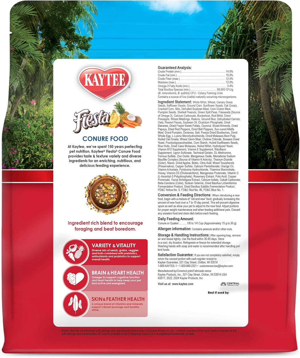 Kaytee Fiesta Conure Bird Food, Nutritious Fun Blend, 4.5 Pounds - Image 11