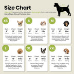 Fitwarm colorful pet onesie with vegetable print showcasing the back coverage.